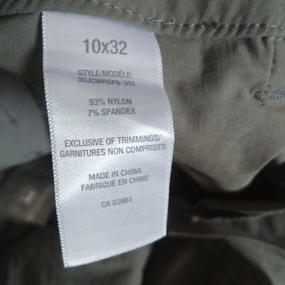 Windriver Womens athletic hiking pants nylon spandex neutral olive green grey 10 - Picture 12 of 14